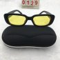 Black Frame Sunglasses Square Yellow Lens Cute shades Free shipping 755