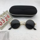 Punk Outdoor Sports Riding Futuristic Gold  Frame Round Lens Sunglasses Free shipping 761