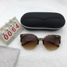 Half Brown Leopard Frame Sunglasses Free shipping 765
