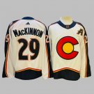 Nathan MacKinnon Colorado Avalanche hockey Jersey White Throwback Free shipping