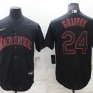 Ken Griffey Jr  Seattle Mariners Baseball Jerseys Black Red