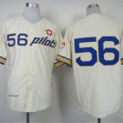 Seattle Mariners 56 Jim Bouton Cream Cooperstown Baseball Jersey