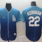 Los Angeles Dodgers 22 Clayton Kershaw Blue Baseball Jersey
