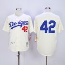 Los Angeles Dodgers 42 Jackie Cream 1955 Throwback Baseball Jersey