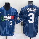 Chris Taylor Los Angeles Dodgers Baseball Jerseys Blue Throwback