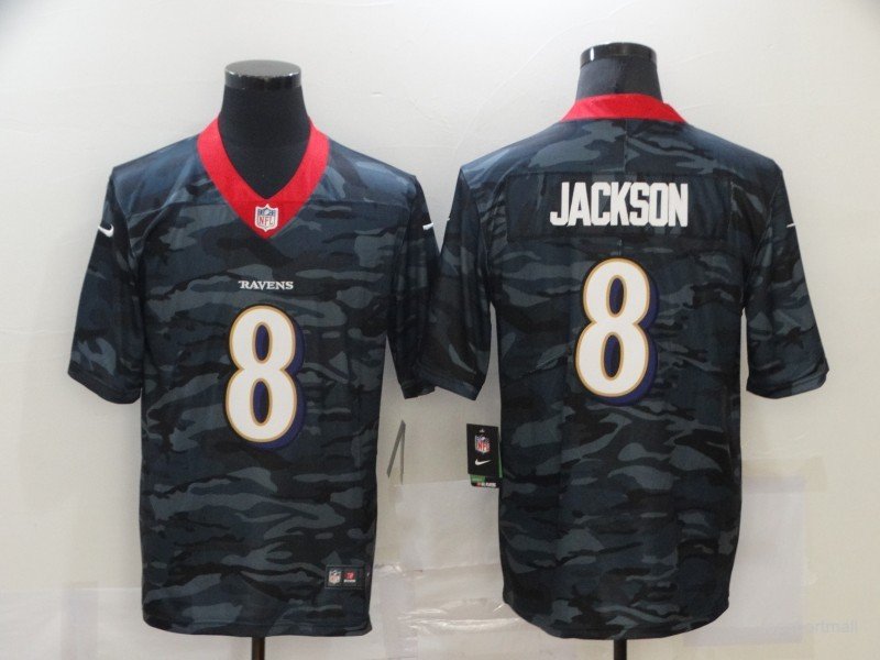 Baltimore Ravens 8 Lamar Jackson Black Football Jersey