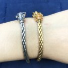 black nylon_Luxury Brands Sterling Silver Loop Voilier Bracelet Cables for Men for Women Bracelet Of