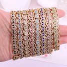 2pcs Red eye_HOT- 2pcs/lot Gold Plated Copper metal Mixed color Smile Zircon/CZ 8mm width bracelet j 2pcs Red eye_HOT- 2pcs/lot Gold Plated Copper metal Mixed color Smile Zircon/CZ 8mm width bracelet j