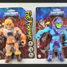 HE MAN & SKELETOR MASTER OF THE UNIVERSE MOT FLEX FIGURE EXTREME SET OF 2 MATTEL