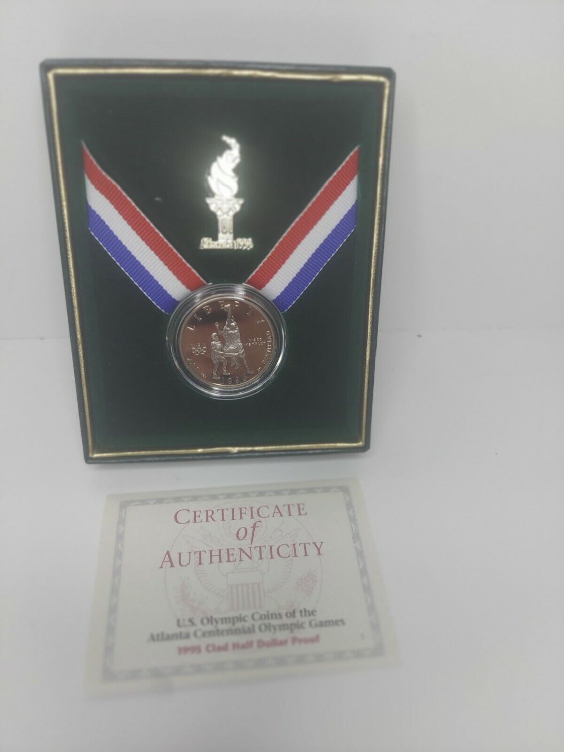 1995 Silver Clad Olympic Half Dollar Basketball