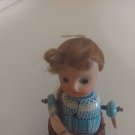 Vintage 1950's  Mechanical Suzy, Wind-Up, Bouncing Ball, Tin Toy