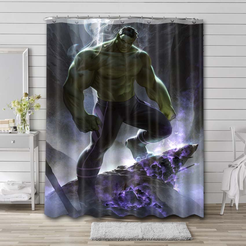 The Hulk Avengers Endgame Shower Curtain Waterproof Polyester