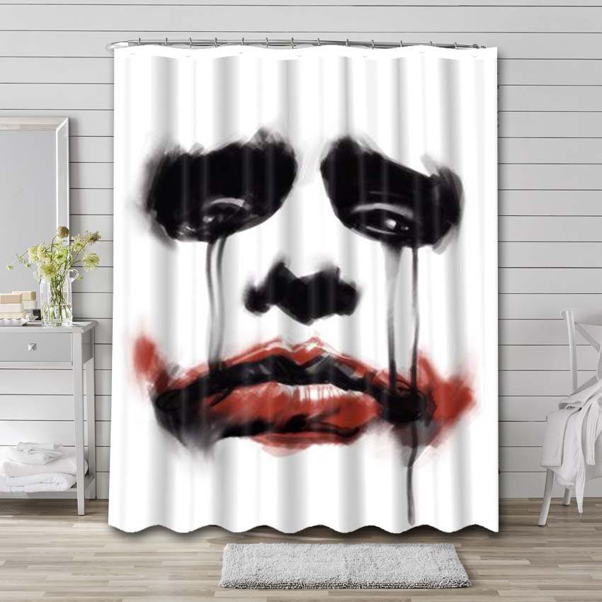 The Joker Heath Ledger Shower Curtain Waterproof Polyester