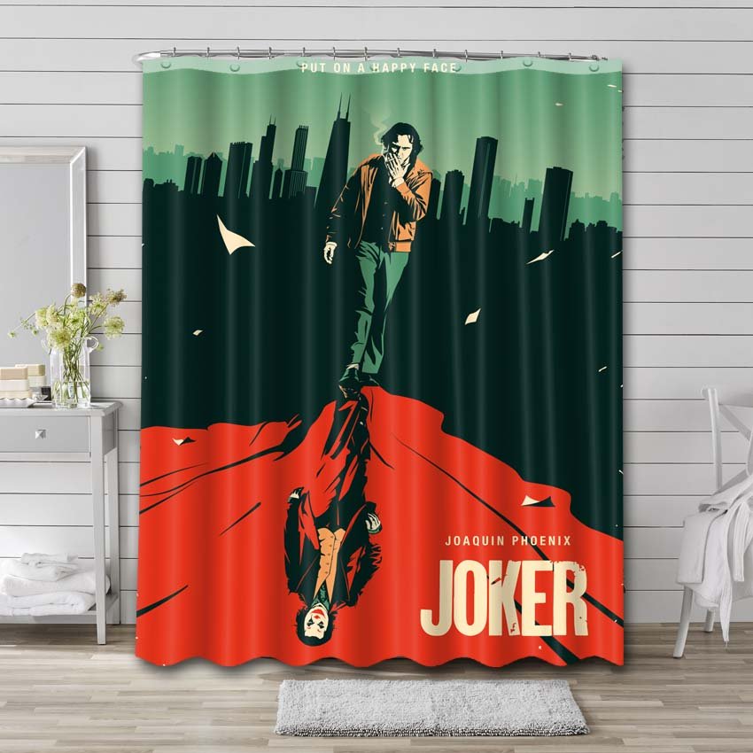 The Joker Movie Joaquin Phoenix Shower Curtain Waterproof Polyester