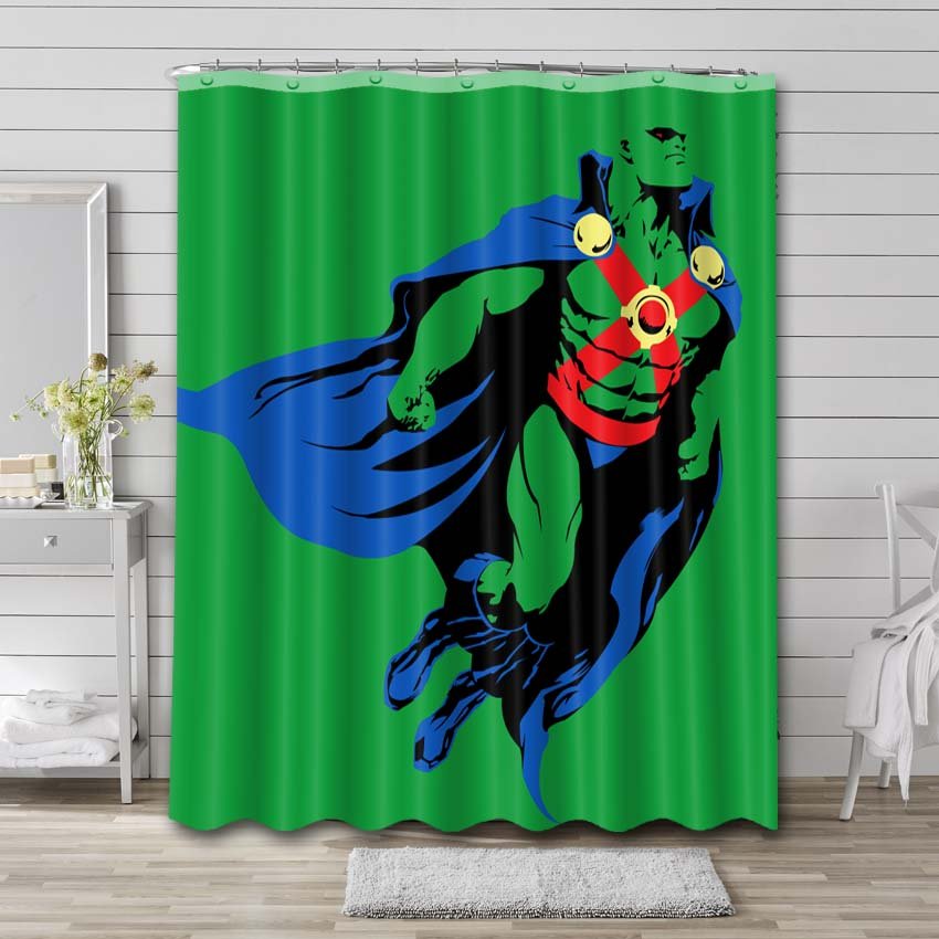 Martian Manhunter DC Comics Shower Curtain Bathroom Decoration