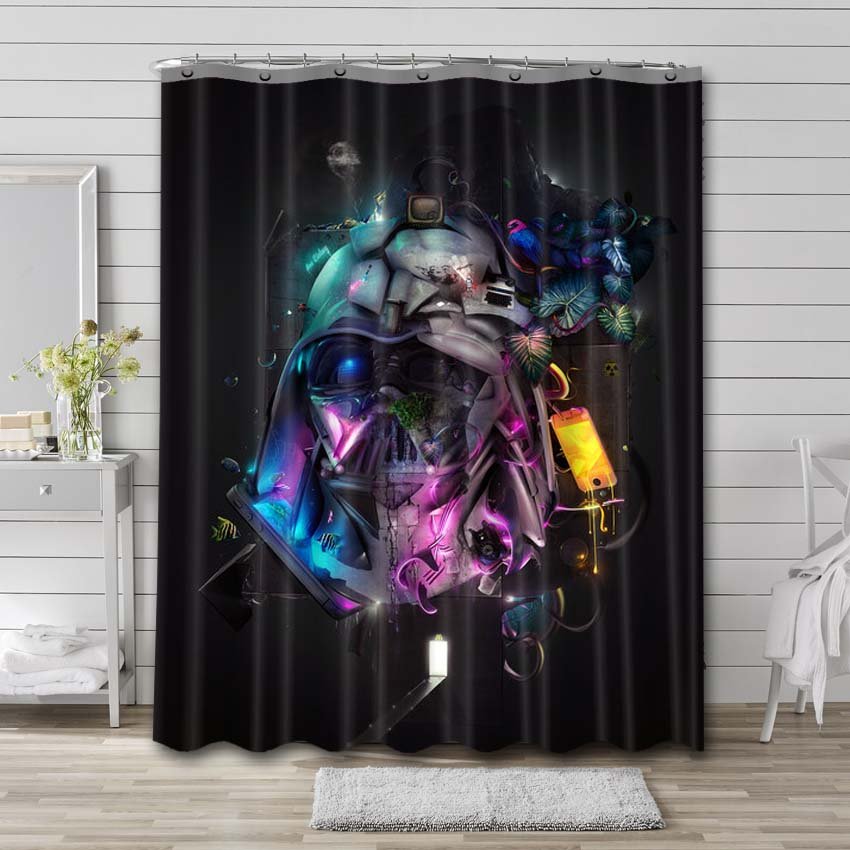 Star Wars Darth Vader Aesthetics Shower Curtain Waterproof Polyester