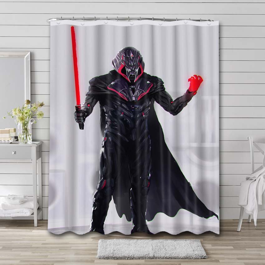 Star Wars Darth Vader Fan Art Shower Curtain Waterproof Polyester