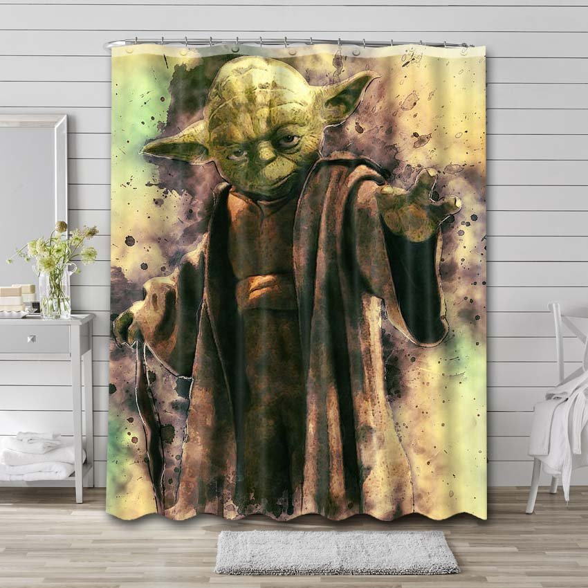 Star Wars Yoda Shower Curtain Waterproof Polyester