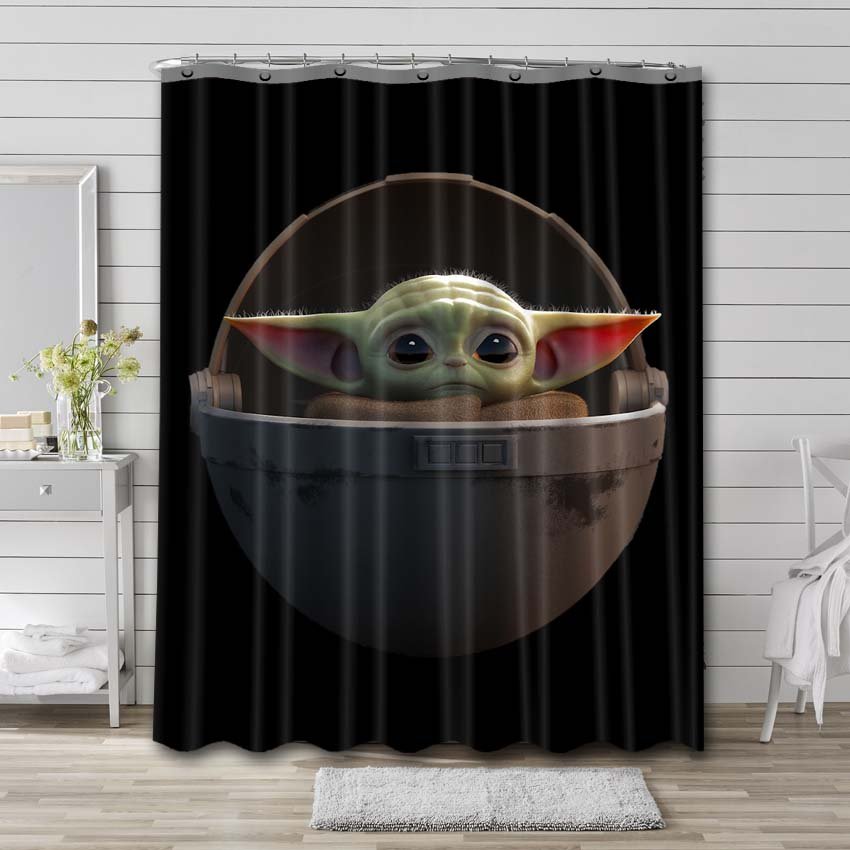 Star Wars Baby Yoda Shower Curtain Waterproof Polyester