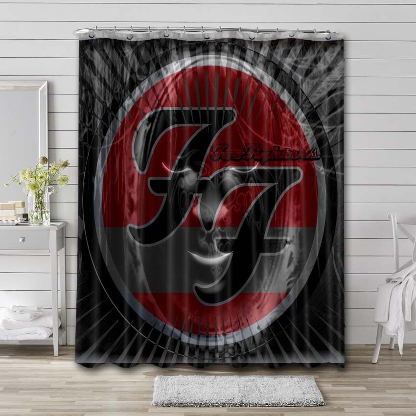 Foo Fighters Rock Band Shower Curtain Bathroom Decoration