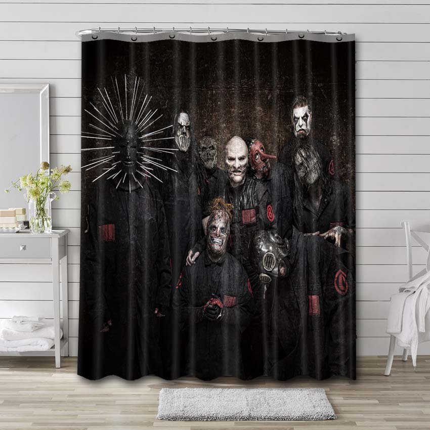 Slipknot Rock Band Shower Curtain Waterproof Polyester