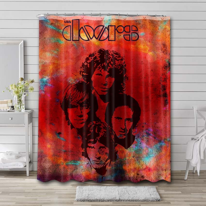 The Doors Rock Band Shower Curtain Bathroom Decoration 5408