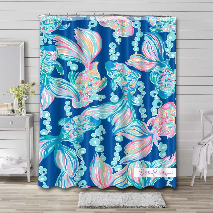 Lilly Pulitzer Going Coastal Shower Curtain Bathroom Decoration