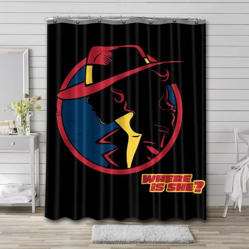 Carmen Sandiego Cartoon Shower Curtain Bathroom Decoration 8479