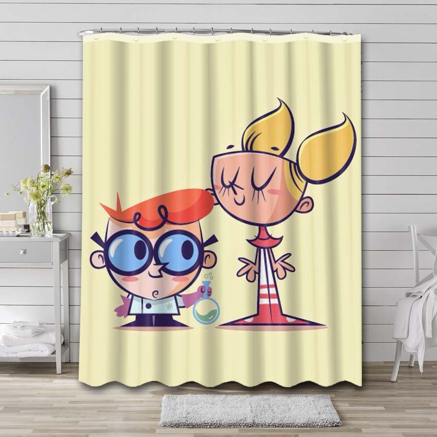 Dexter's Laboratory Show Shower Curtain Bathroom Decoration