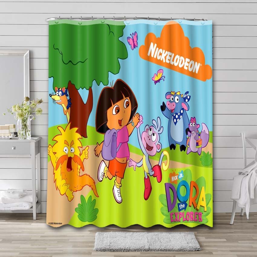 Dora the Explorer Shower Curtain Waterproof Polyester