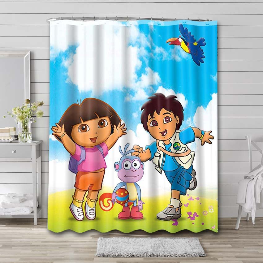 Dora the Explorer Shower Curtain Bathroom Decoration