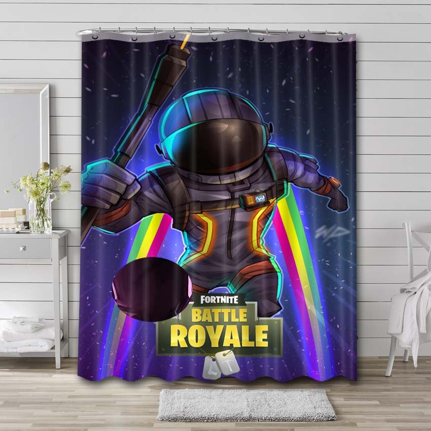 Fortnite Dark Vanguard Shower Curtain Waterproof Polyester