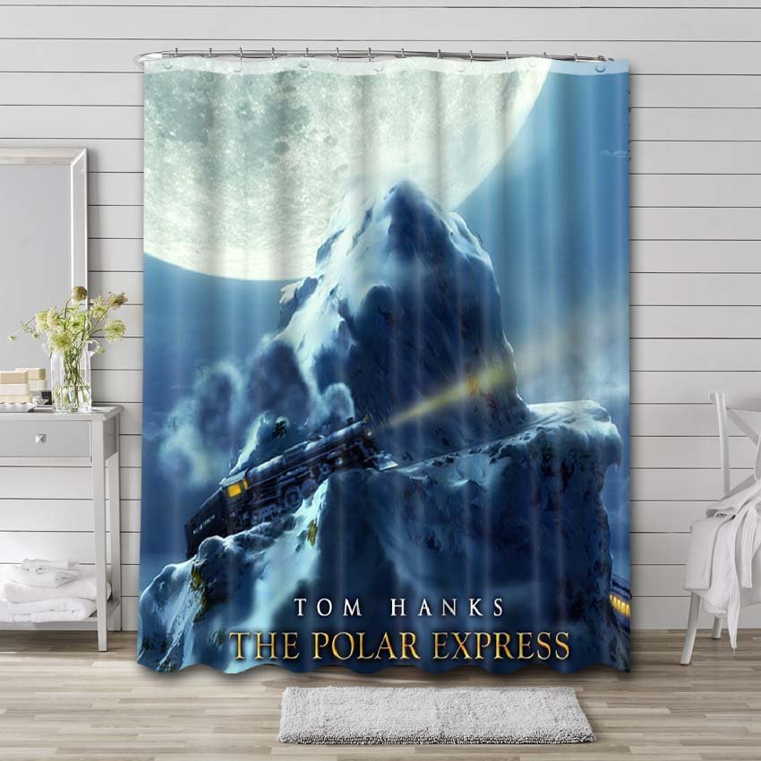 The Polar Express Shower Curtain Bathroom Decoration