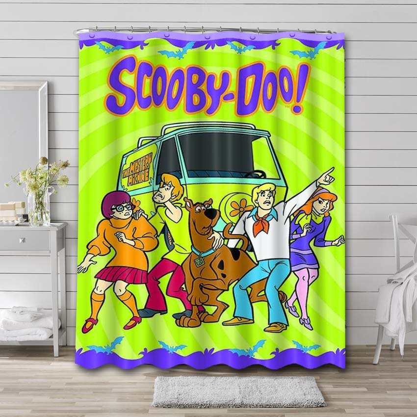 Scooby Doo Cartoon Shower Curtain Waterproof Polyester