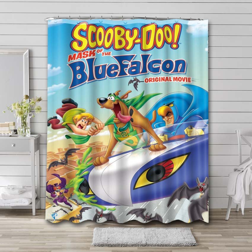 Scooby Doo Blue Falcon Shower Curtain Bathroom Decoration