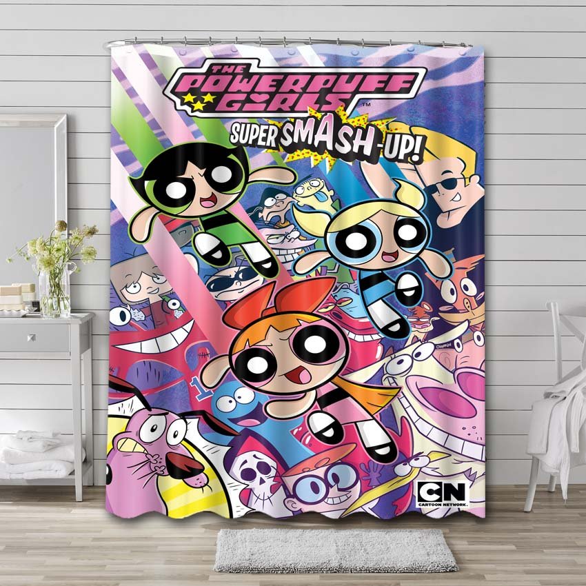 The Powerpuff Girls Shows Shower Curtain Waterproof Polyester