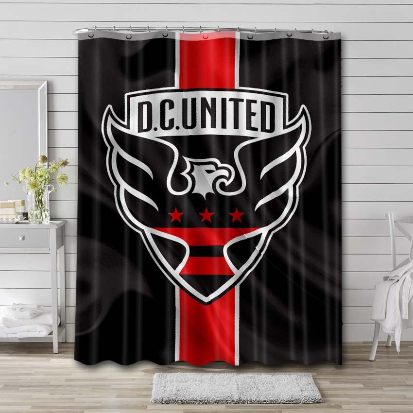 D.C. United Team Shower Curtain Waterproof Polyester