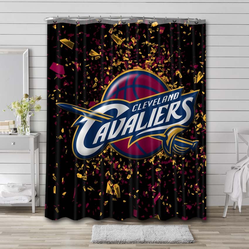 Cleveland Cavaliers NBA Shower Curtain Bathroom Decoration
