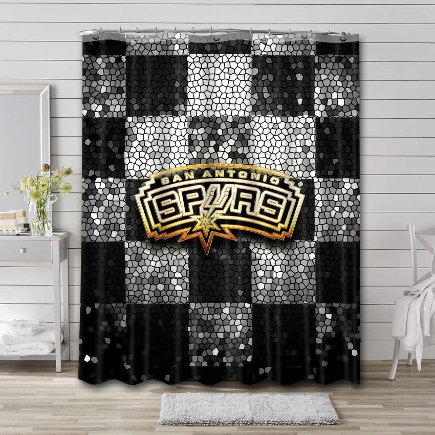 San Antonio Spurs Logo Shower Curtain Bathroom Decoration