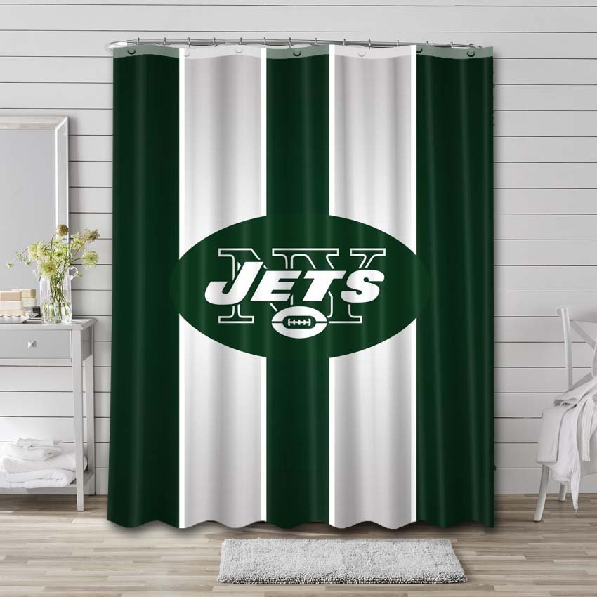 New York Jets Shower Curtain Waterproof Polyester