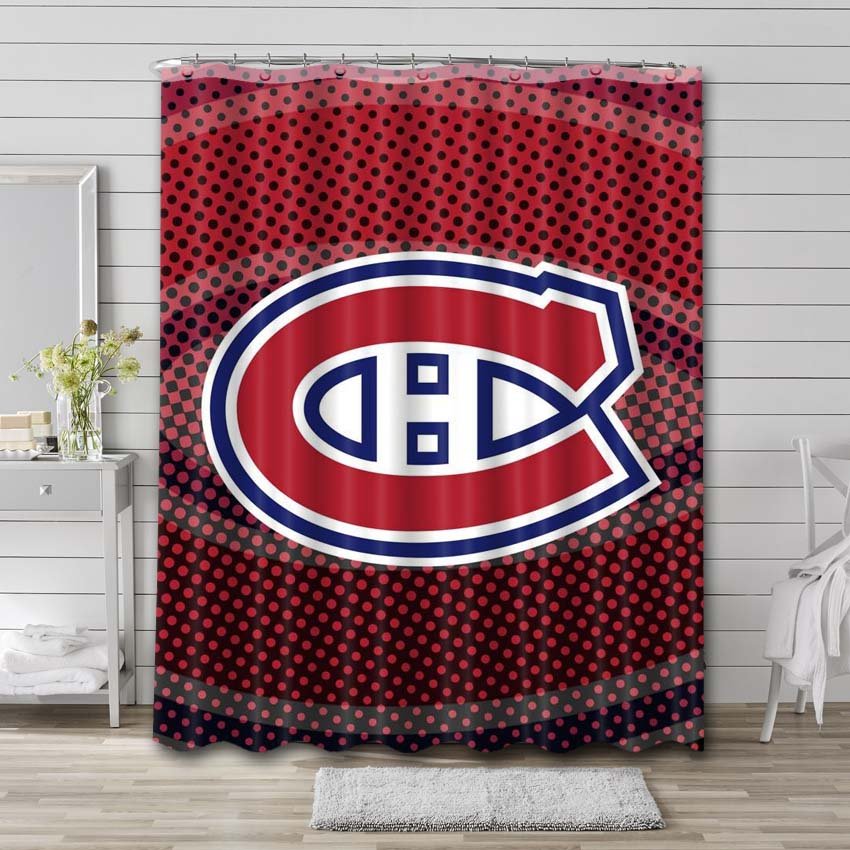 Montreal Canadiens Logo Shower Curtain Waterproof Polyester