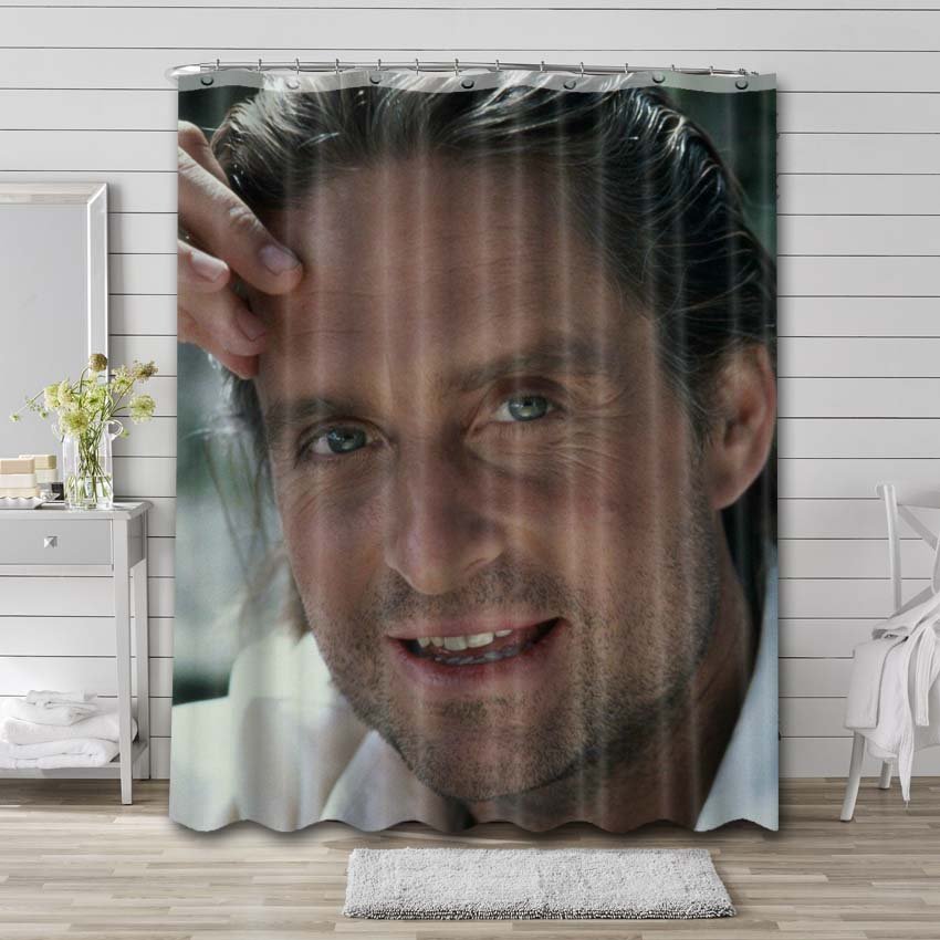 Michael Douglas Movies Shower Curtain Waterproof Polyester