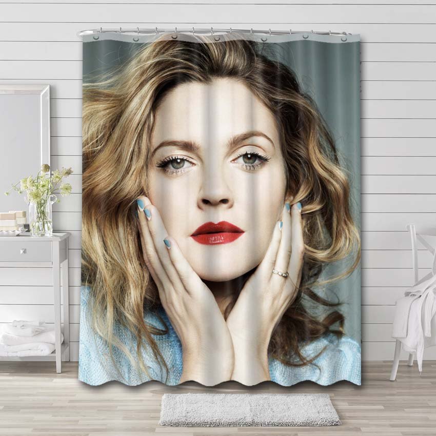 Drew Barrymore Actress Shower Curtain Bathroom Decoration