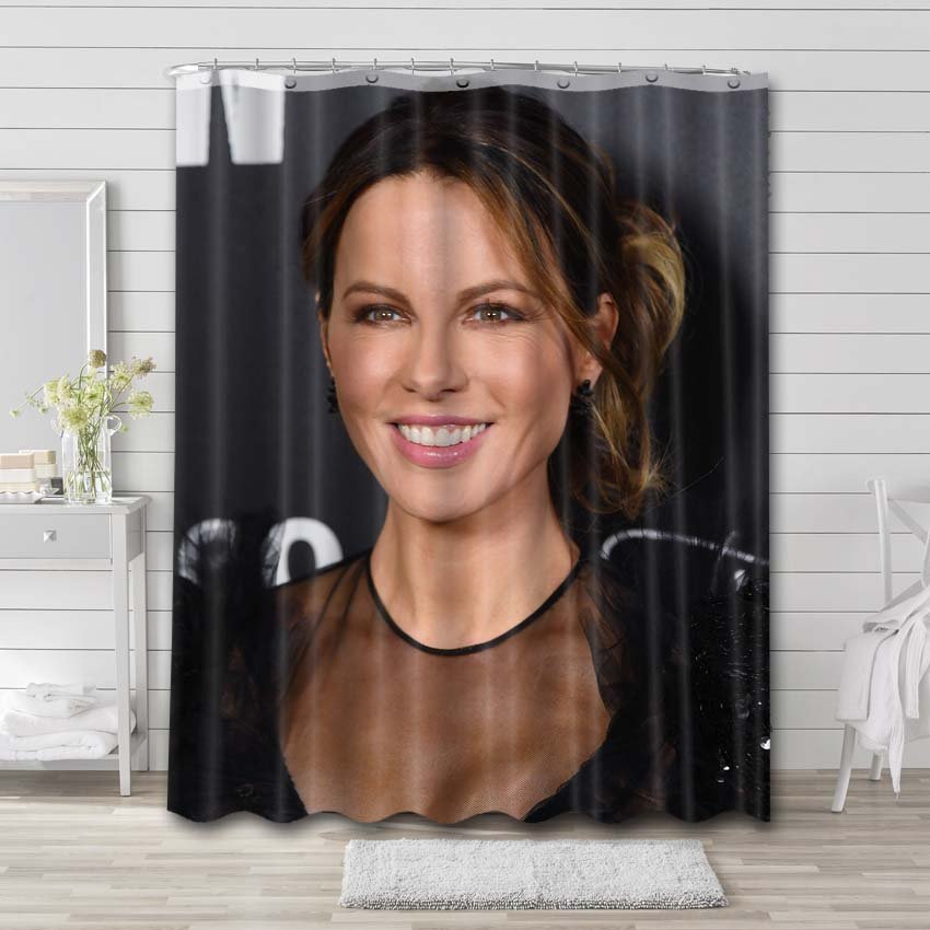 Kate Beckinsale Photo Shower Curtain Waterproof Polyester