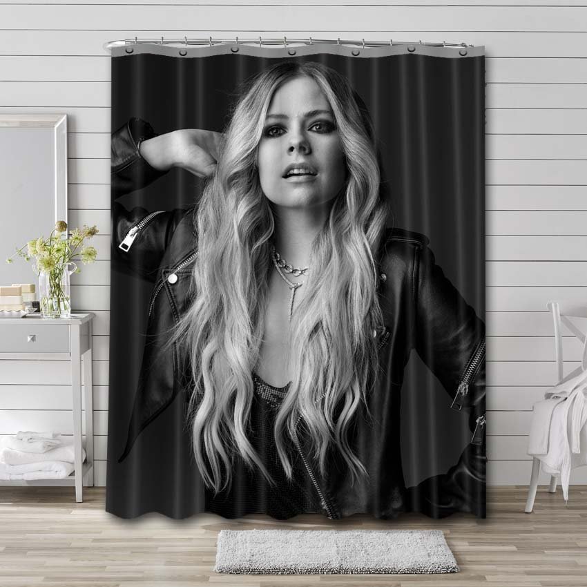 Avril Lavigne Sunger Shower Curtain Waterproof Polyester