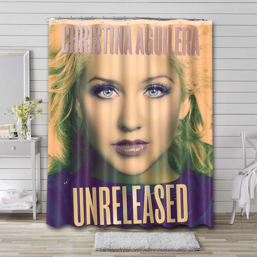 Christina Aguilera Unreleased Shower Curtain Waterproof Polyester