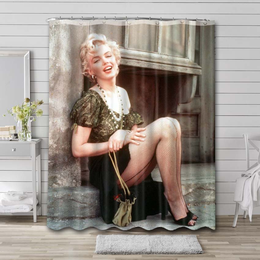 Marilyn Monroe Street Shower Curtain Waterproof Polyester 1670