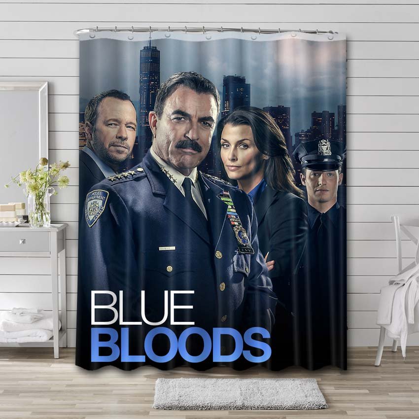 Blue Bloods TV Series Shower Curtain Bathroom Decoration