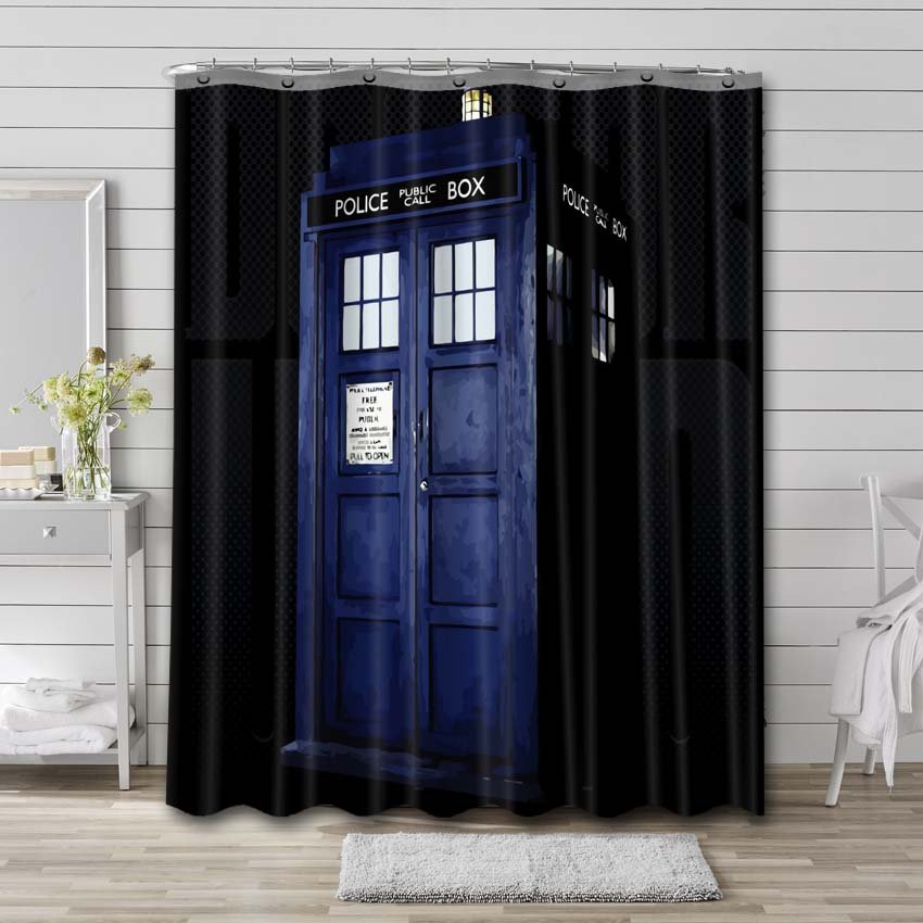 Doctor Who Tardis Police Public Call Box Shower Curtain