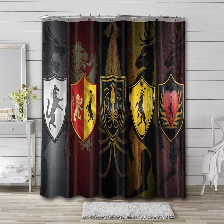Game of Thrones Houses Sigils Shower Curtain Waterproof Polyester